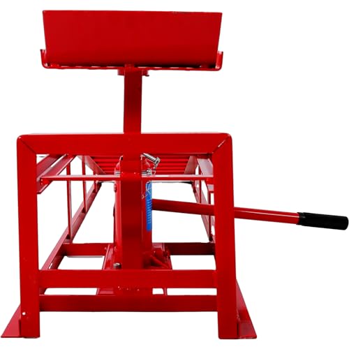 GARVEE 2PCS Heavy Duty Auto Car Truck Service Ramps - 12000lbs Capacity (5T), Adjustable Hydraulic Lift Ramps for Garage, Oil Changes & Vehicle Maintenance - Portable Frame Lift with 9.8-15 Inch Height (Red) - Perfect for DIY Repairs, Tire Rotation & Underbody Access