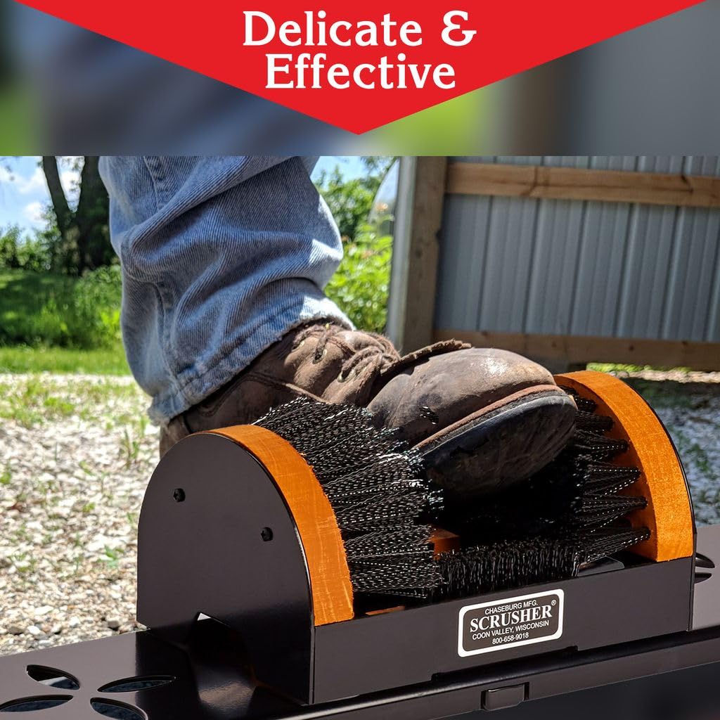 Heavy Duty Shoe Scraper with Portable Base - Boot & Shoe Cleaner Brush Set for All Sizes - Perfect for Mud, Dirt & Snow Removal at Home, Garage & Entryway