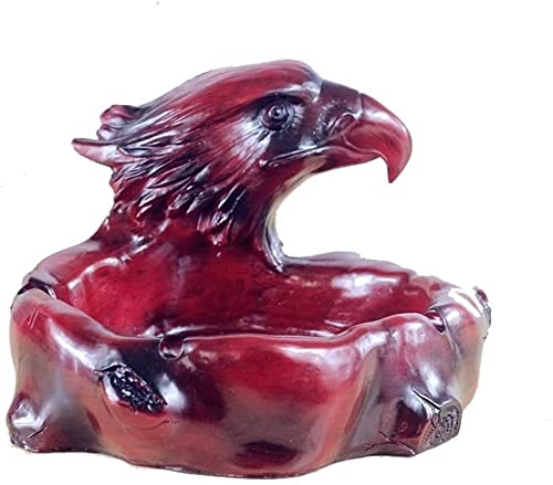 Eagle Resin Ashtray - Large Windproof Outdoor Ashtray for Garden, Patio, Balcony & Bathroom - Durable Fall-Proof Design with Storage Box (Color: Black) - Perfect for Smoking Areas, Backyard BBQs and Poolside Relaxation
