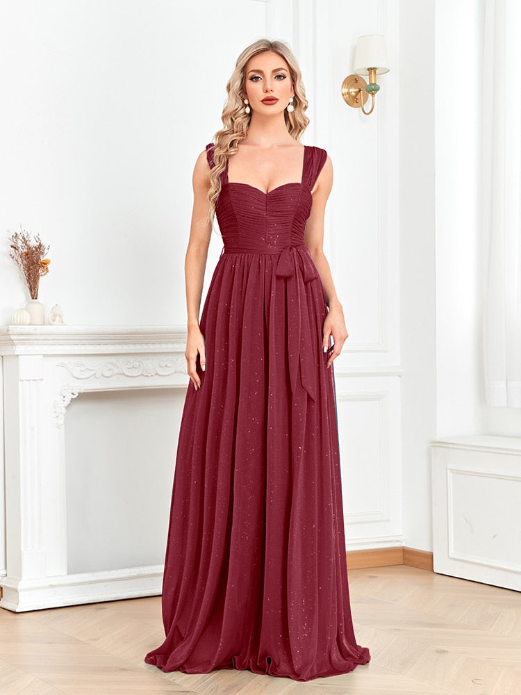 **Lovevop Blue Shining Long Evening Dress 2024 - Luxury Sexy Slit Formal Prom Gown for Women - Elegant Party Maxi Dress for Prom, Wedding, Gala & Special Occasions**