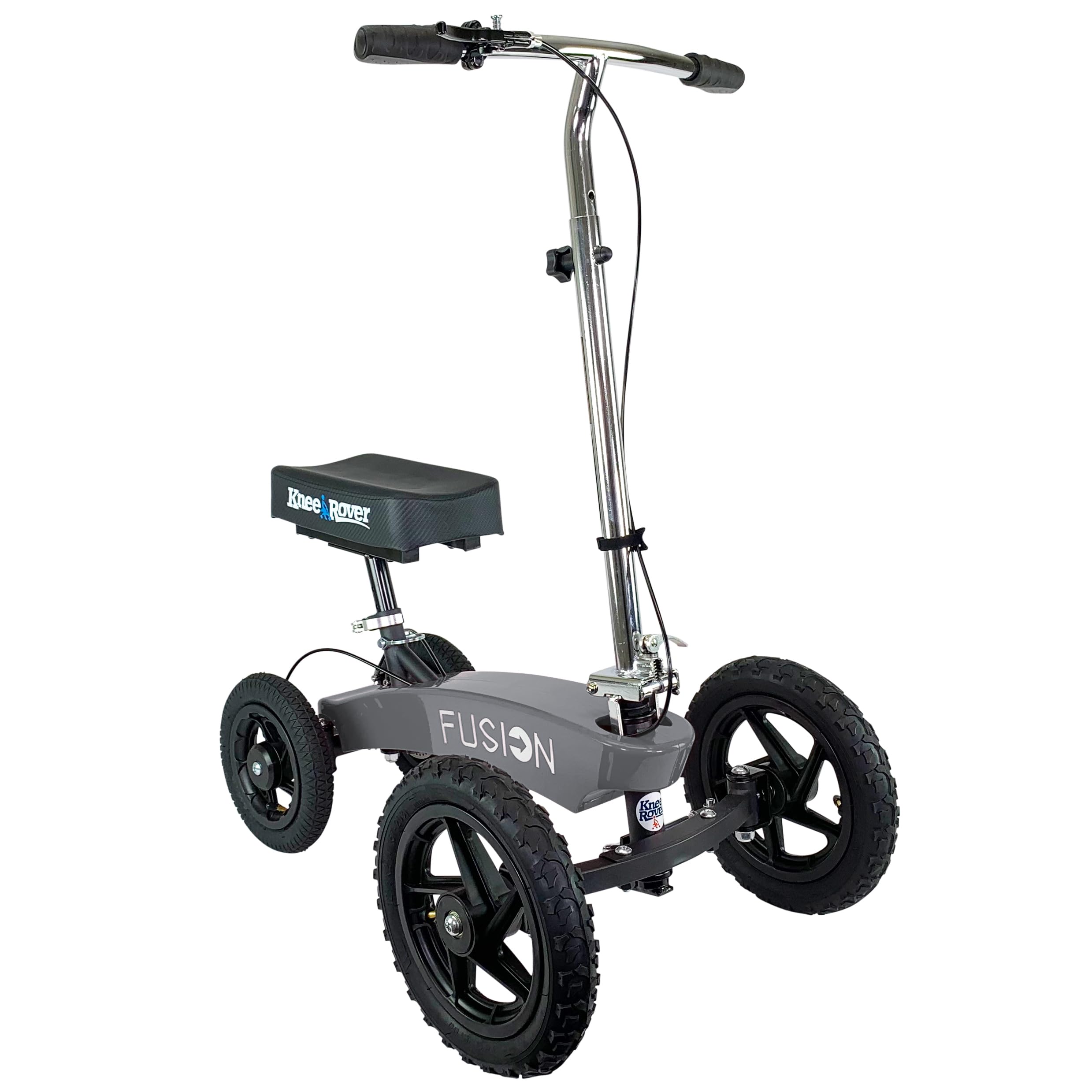 KneeRover All-Terrain Fusion Patented 4-Wheel Steering Knee Scooter for Adults - Heavy Duty Knee Walker for Foot Surgery, Broken Ankle & Foot Injuries - Mobility Aid for Post-Surgery Recovery & Daily Use