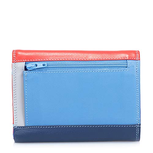 Premium Genuine Leather Double-Flap Wallet for Men & Women - 6 Card Slots, ID Window & Coin Pocket - Stylish Compact Purse for Everyday Carry, Travel & Business | Royal Color Luxury Accessory