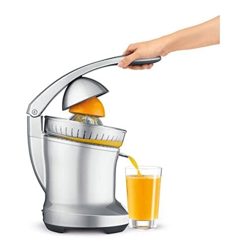 Breville BCP600SIL Electric Citrus Juicer - Silver | Fast & Easy Orange, Lemon, Grapefruit Juice Maker | Perfect for Breakfast, Brunch & Healthy Drinks