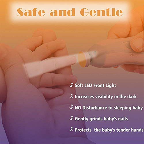Bosig® Electric Baby Nail File & Trimmer - Safe Newborn Nail Care Kit with 6 Grinding Heads for Gentle Baby Manicure | Perfect for Newborns, Infants & Toddlers at Home or Travel