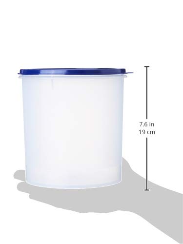 Solimo 3L Round Plastic Food Storage Container with Airtight Lid - BPA-Free, Stackable, Microwave & Dishwasher Safe - Ideal for Meal Prep, Leftovers & Pantry Organization (Blue)