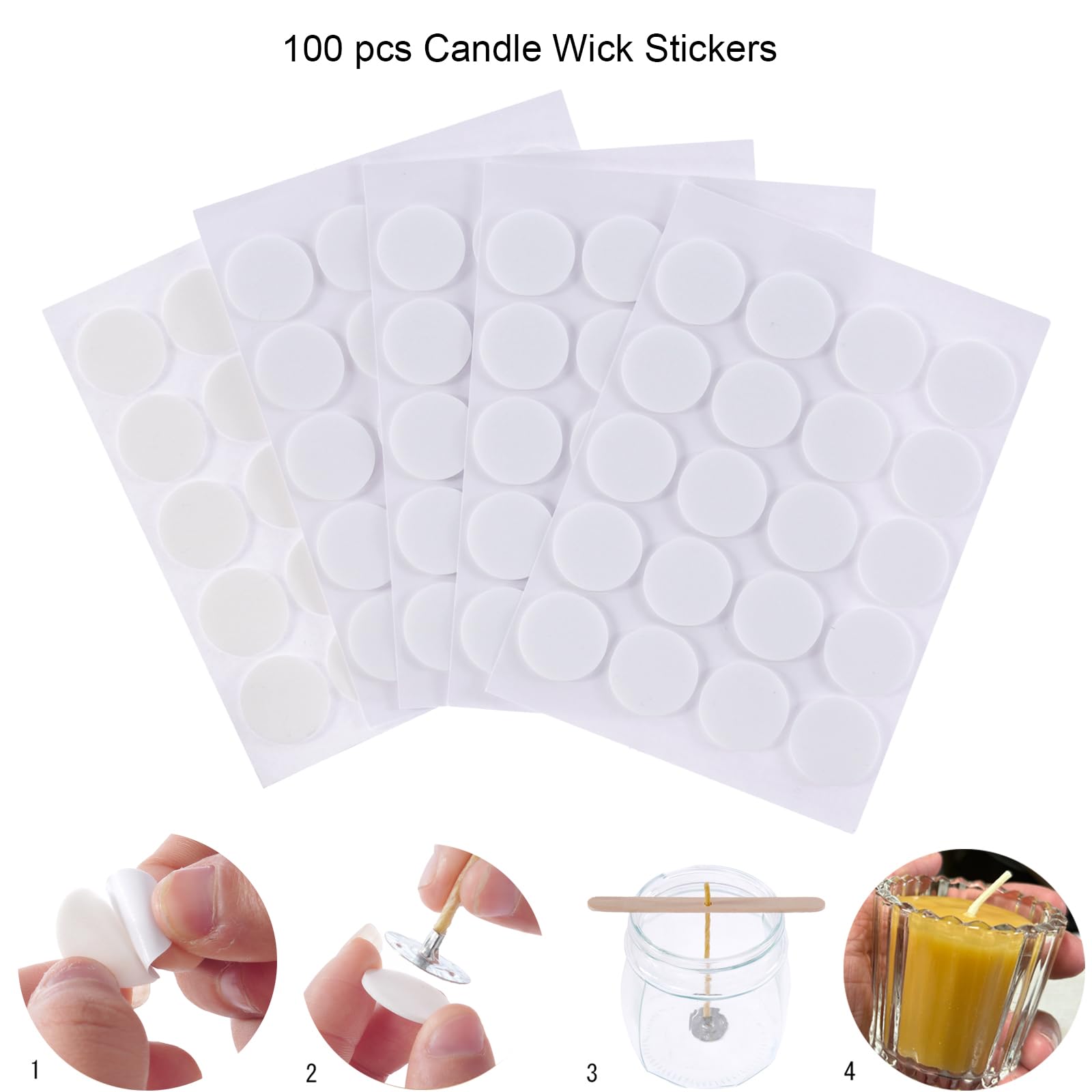 Organic Beeswax Candle Wicks 120 PCS - 3.5