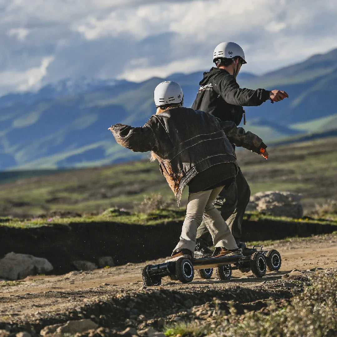 Exway Atlas Pro 2WD All-Terrain Electric Skateboard - 37 MPH Top Speed, 21 Mile Range, Gear Drive System - Perfect for Off-Road Adventures, Commuting & Extreme Sports