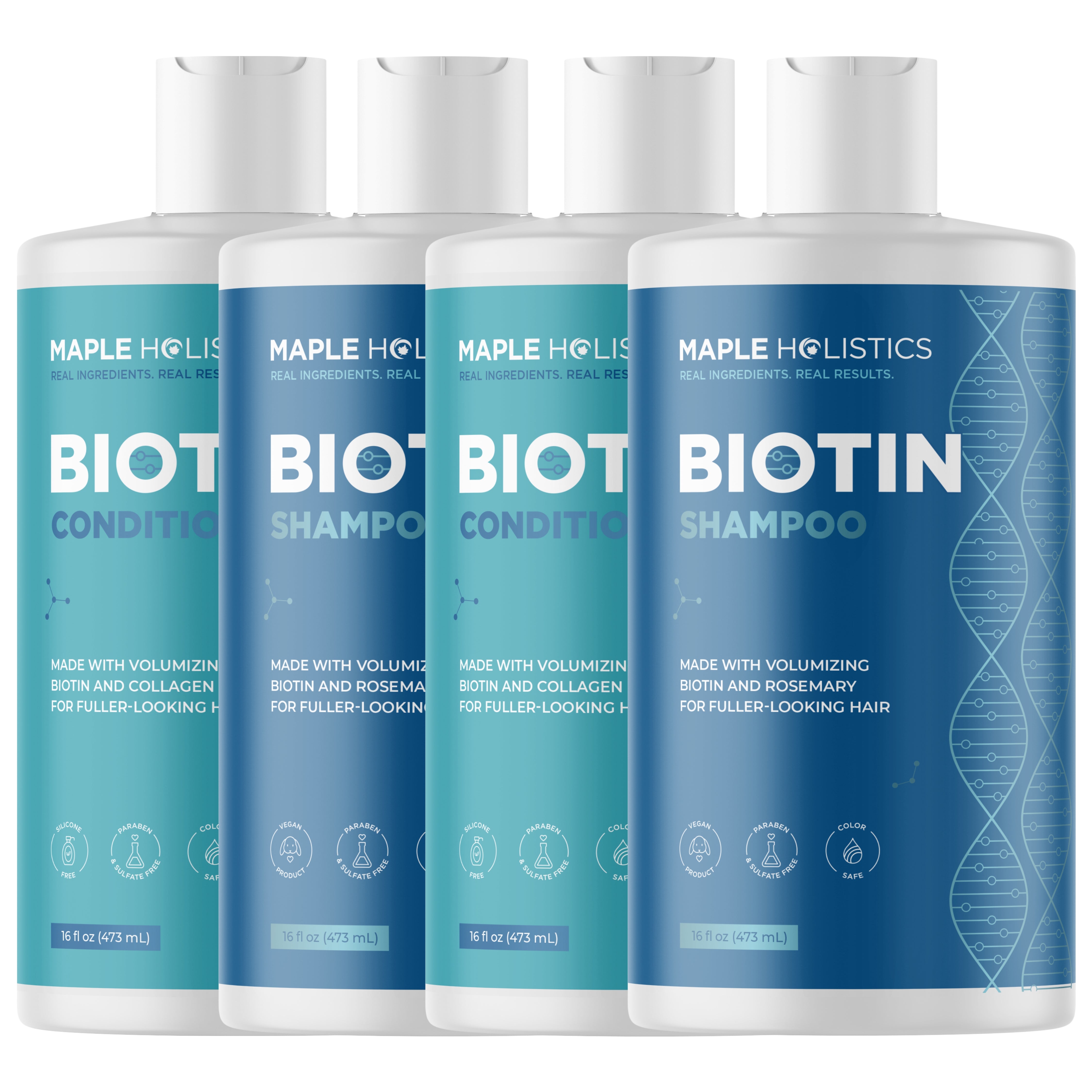 Biotin Shampoo and Conditioner Set for Hair Growth & Thickness - Sulfate Free Volumizing Hair Care Duo for Men & Women - Perfect for Daily Use & Damaged Hair Repair