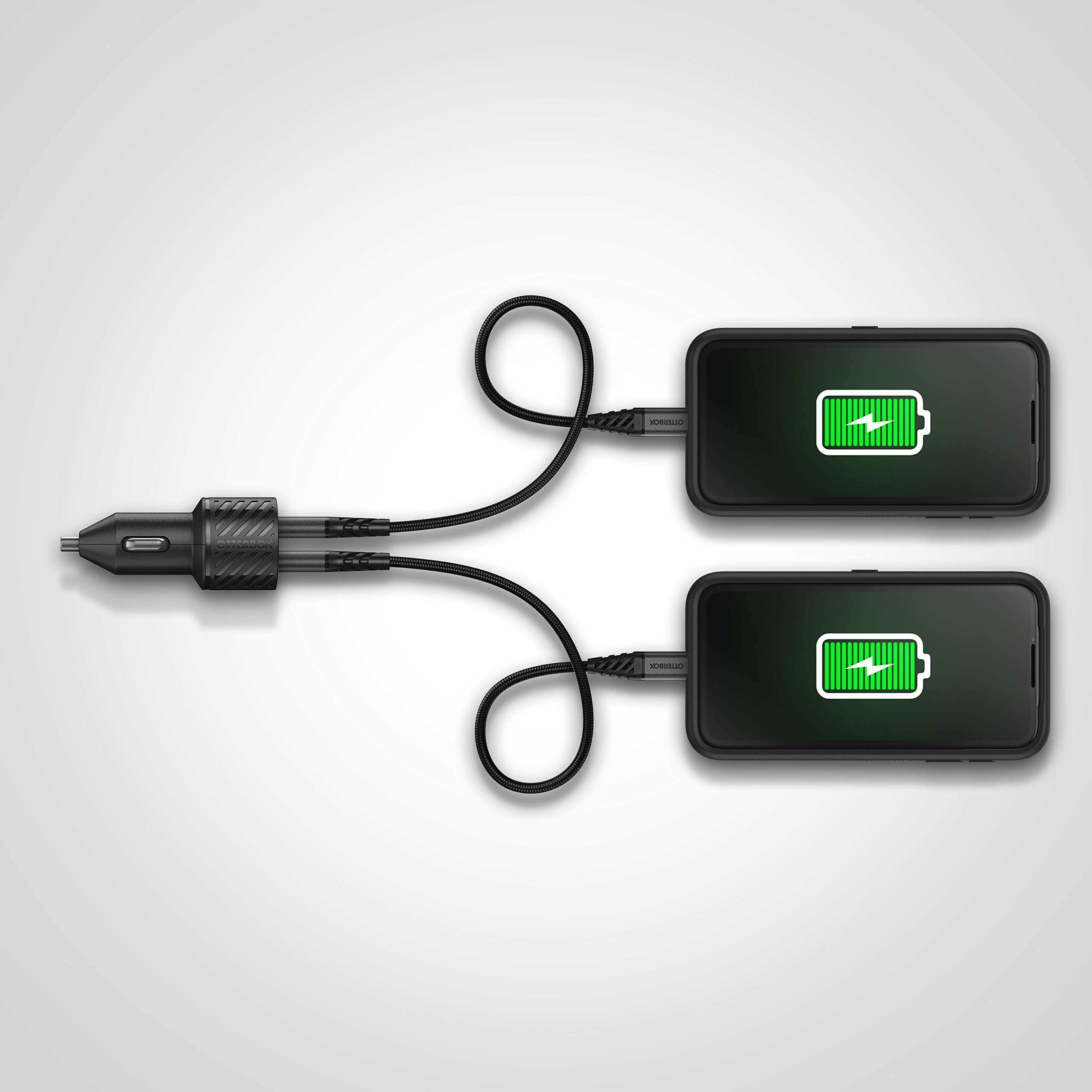OtterBox 24W Dual Port USB-A Car Charger - Fast Charging for iPhone, Android, Samsung - Black | Perfect for Road Trips & Daily Commutes