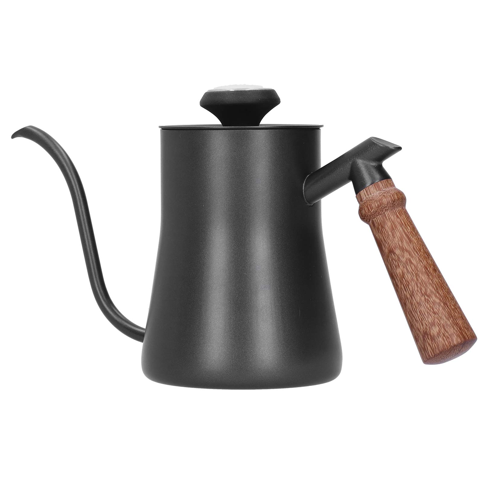 Premium Stainless Steel Pour Over Coffee Kettle - 650ml Gooseneck Tea Kettle with Thermometer, Ergonomic Handle & Precision Spout for Perfect Coffee Brewing - Ideal for Home Baristas, Coffee Shops & Tea Lovers (Black)