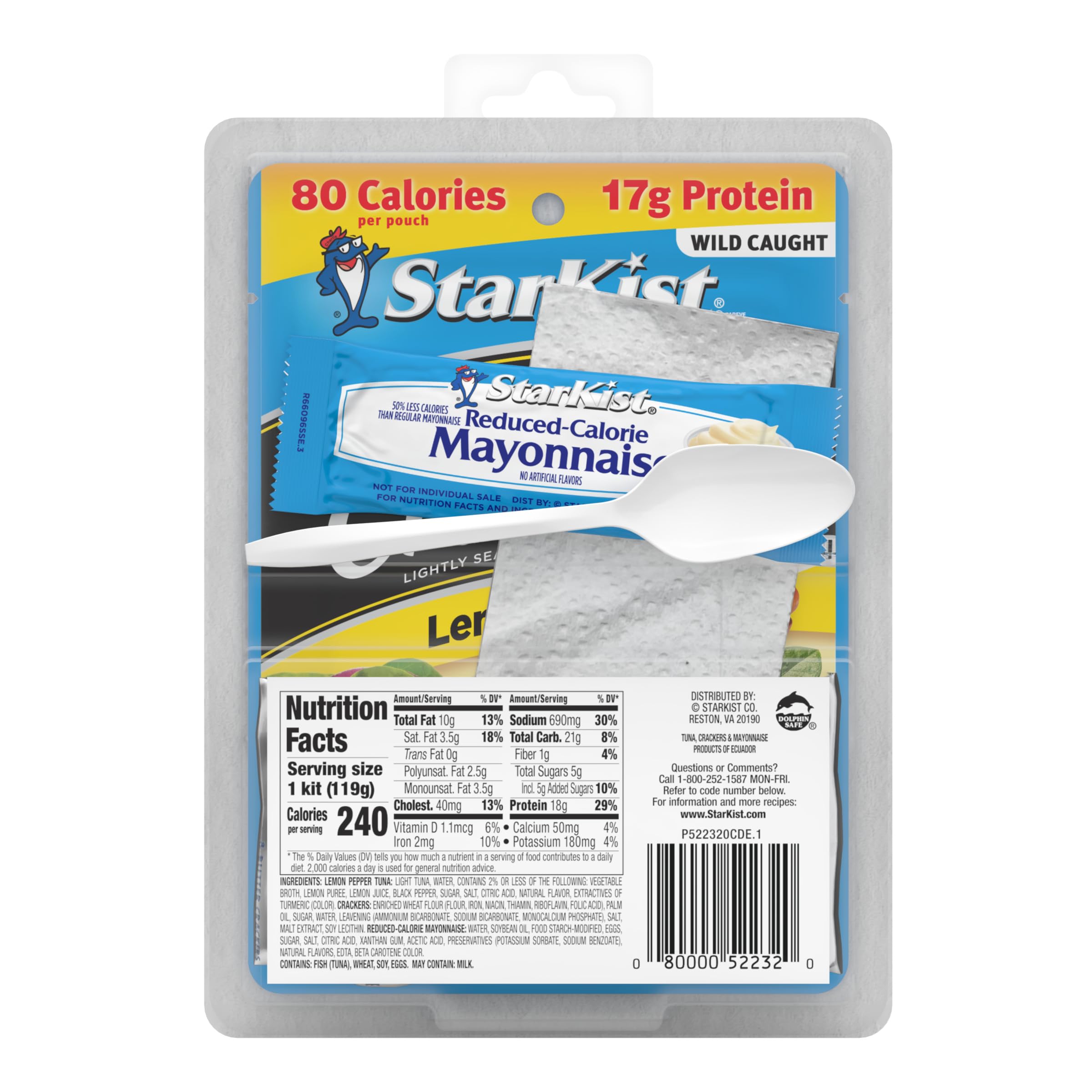 StarKist Lemon Pepper Tuna Salad Kit - 12 Pack (4.2 oz Each) | Ready-to-Eat Protein Snack for Lunch, Office, School & Outdoor Activities
