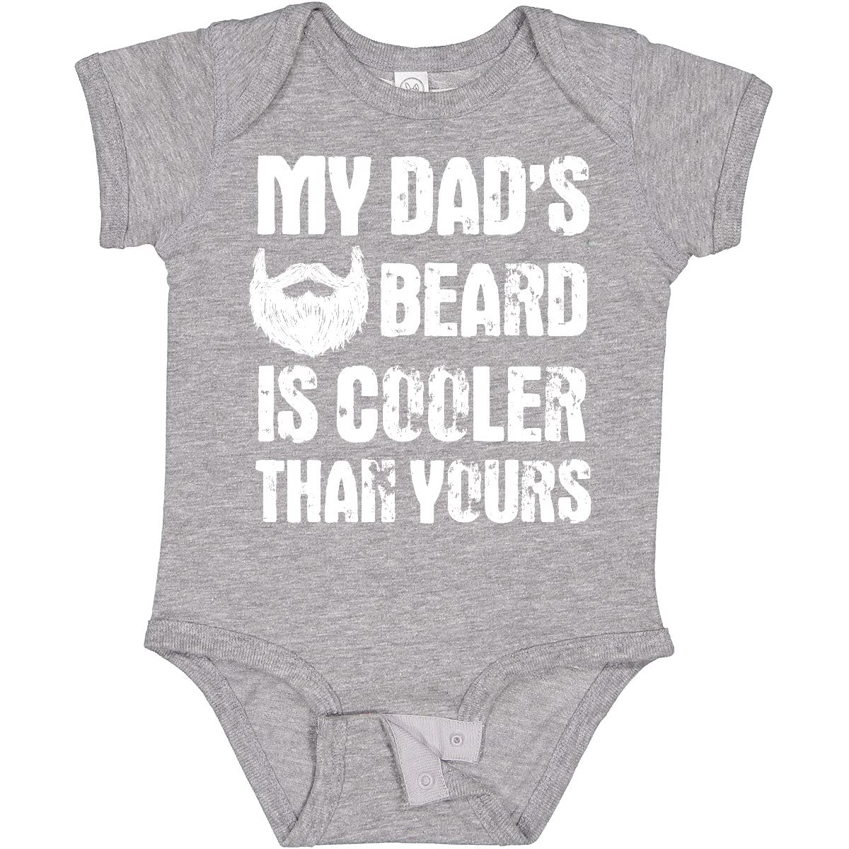 Inktastic My Dad's Beard Is Cooler Than Yours White Baby Bodysuit - Funny Infant Onesie for Newborns & Toddlers - Perfect for Father's Day, Family Photos & Playdates