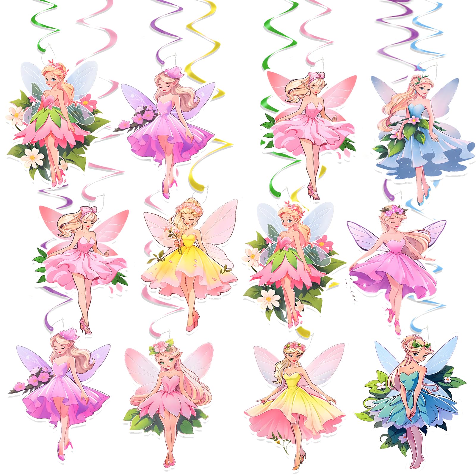18PCS Fairy Party Decorations Set - First Birthday Decor, Butterfly & Flower Baby Shower Supplies for Girls - Perfect for Garden Parties, Fairy Themed Events & Magical Celebrations