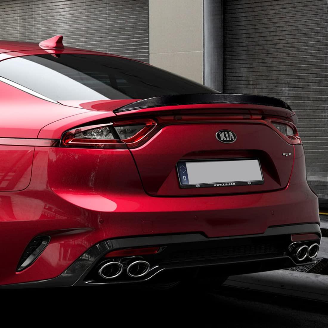 Carbon Fiber VT-Style Rear Trunk Spoiler Wing for 2018-2021 Kia Stinger & 2019-2020 Models - High Performance Aero Upgrade for Sporty Look & Better Stability