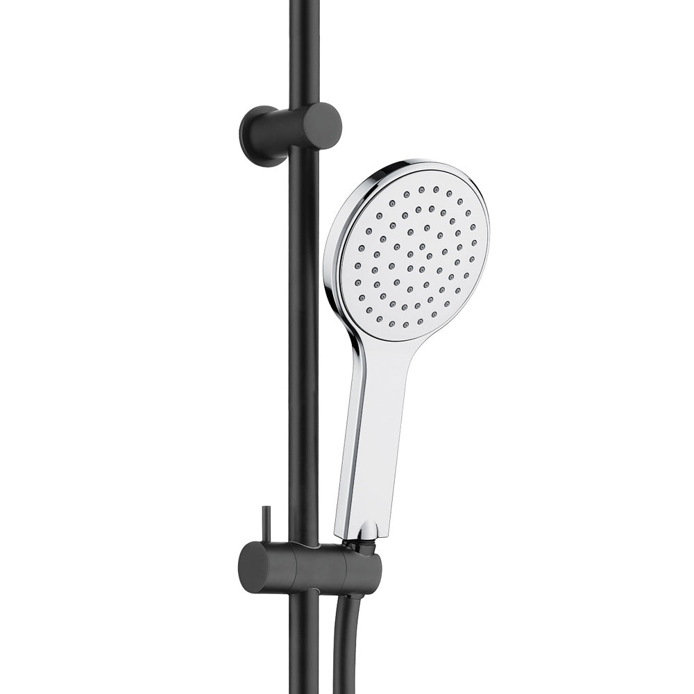 Fienza Kaya Rail Shower System in Matte Black - Modern Bathroom Fixture for Luxurious Shower Experience | Perfect for Home Renovation & Spa-Like Bathrooms