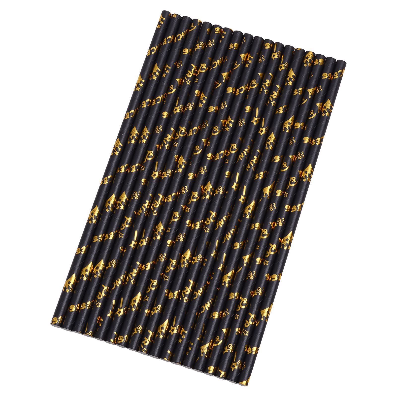 Premium Disposable Striped Paper Drinking Straws - 25pc Eco-Friendly Star & Heart Design - Perfect for Birthday Parties, Weddings, Baby Showers & Summer Drinks