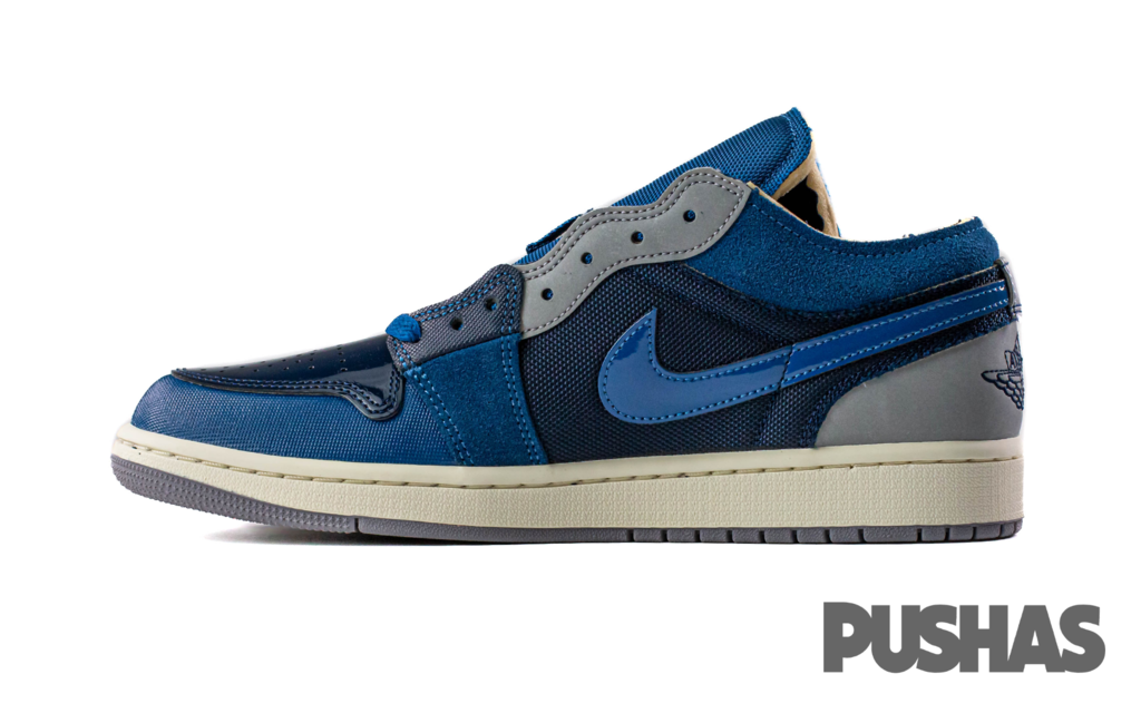 Air Jordan 1 Low SE Craft Sneakers - Obsidian French Blue Ashen Slate White (2023 Release) | Men's Basketball Shoes for Casual Wear & Street Style Fashion