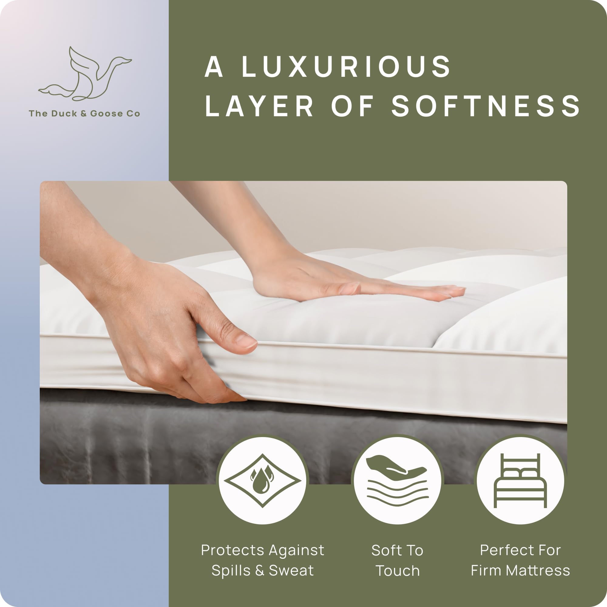 Cooling Twin XL Mattress Topper for College Dorm - Soft Pillow Top Pad & Protector with Adjustable Straps (6