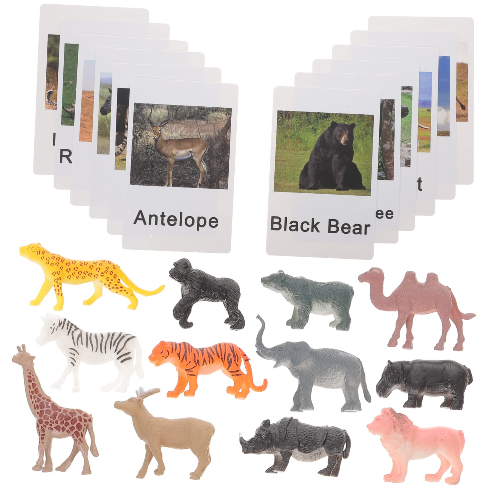 Vaguelly 1 Set Montessori Animal Matching Game - 36 Mini Animal Figures with Flash Cards, Alphabet Learning Toys for Toddlers, Preschool Educational STEM Toys for Kids Ages 3-6 | Perfect for Homeschooling, Classroom Activities & Early Childhood Development