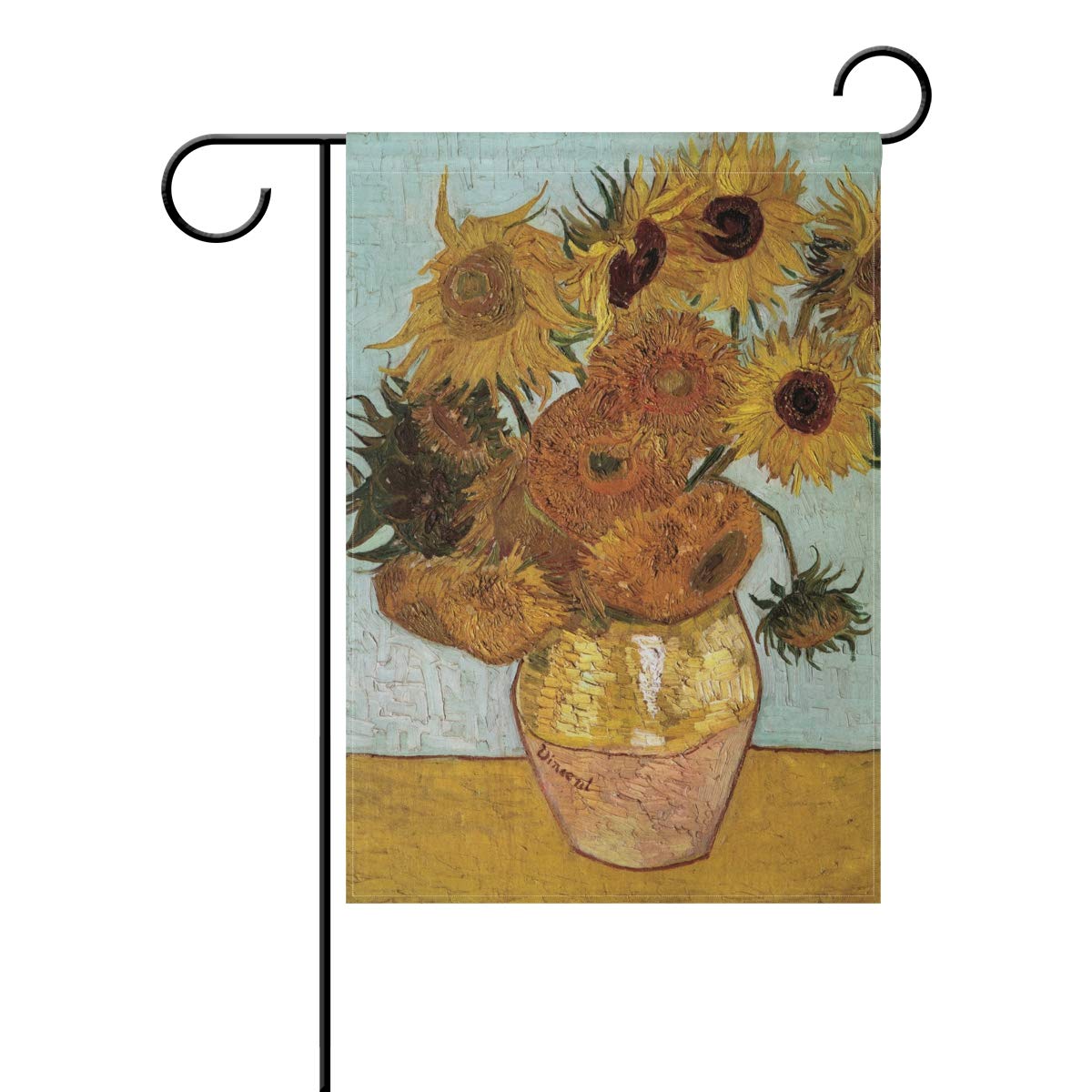 MOYYO Van Gogh Sunflower Garden Flag 12x18 Inch - Double Sided Yard Flag for Outdoor Decor, Patio, Lawn & Home | Famous Oil Painting Art Design