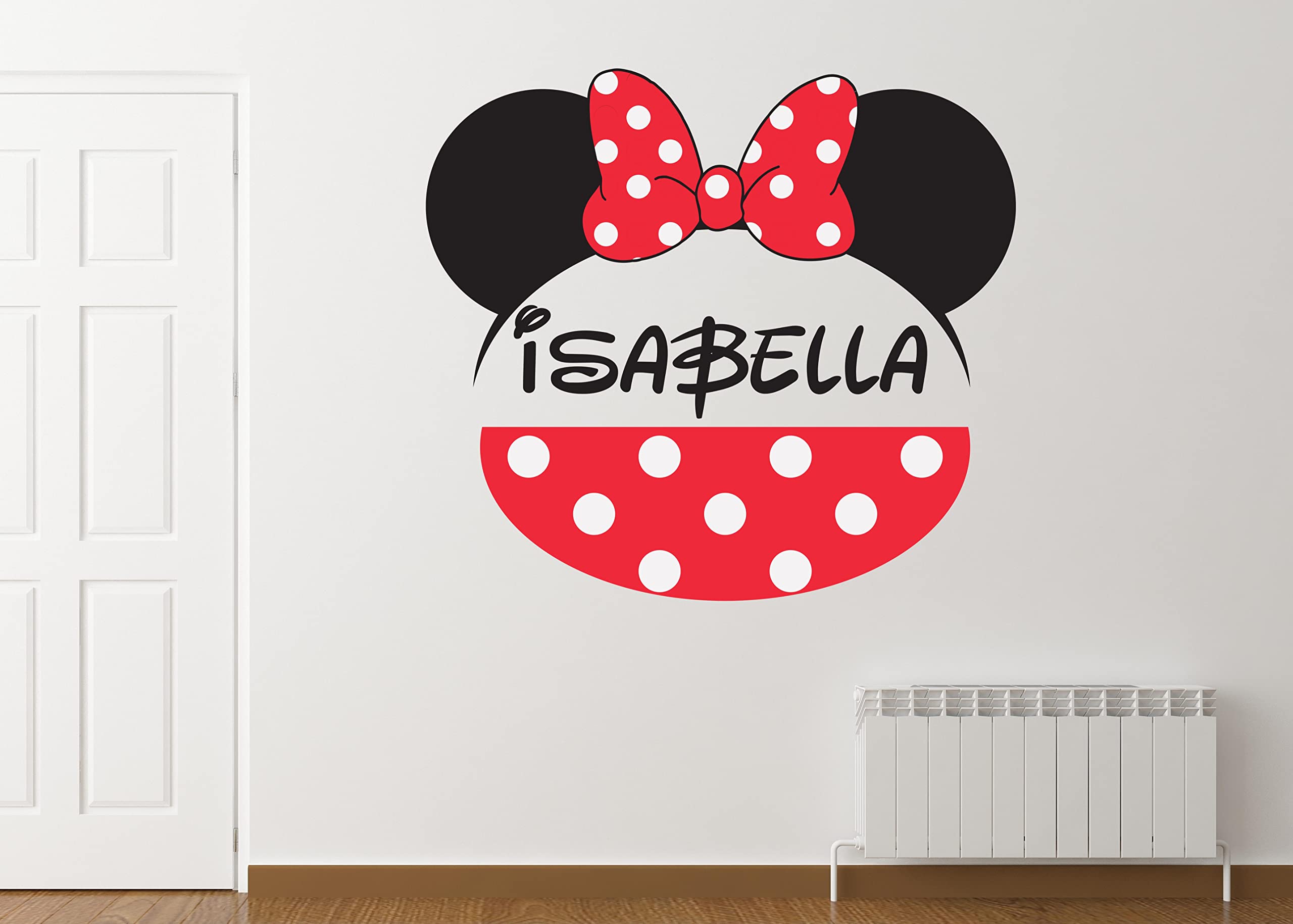 Custom Name Wall Decal for Baby Girl Nursery - Removable Vinyl Wall Art Stickers in Red & Green - Perfect for Bedroom Decor, Kids Room, and Playroom