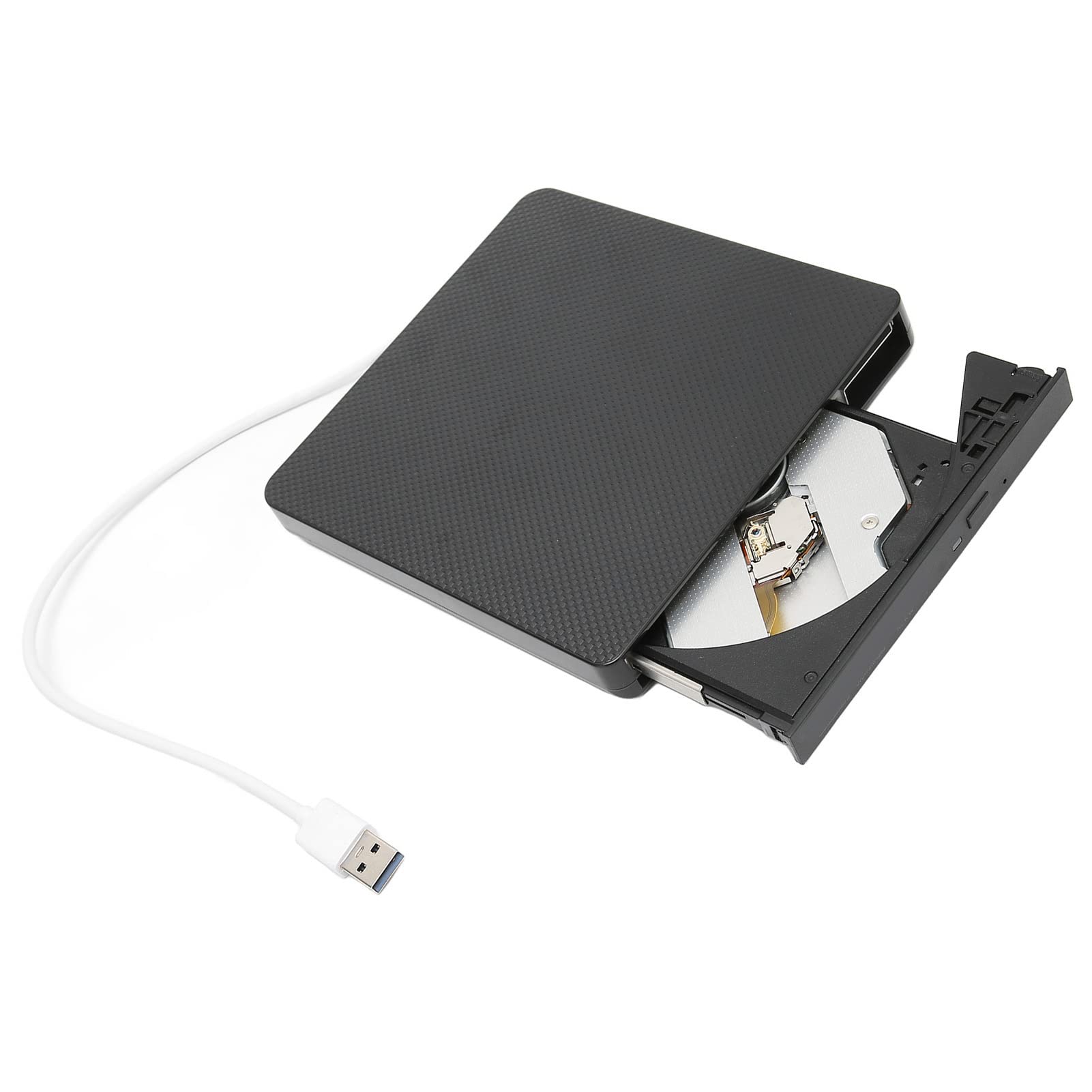 Heayzoki External DVD CD Drive - USB 3.0 Portable DVD Writer Player for Laptop & PC - Plug and Play USB 2.0/1.1 Compatible - ABS Shell Design (Black) - Perfect for Watching Movies, Burning CDs, and Installing Software
