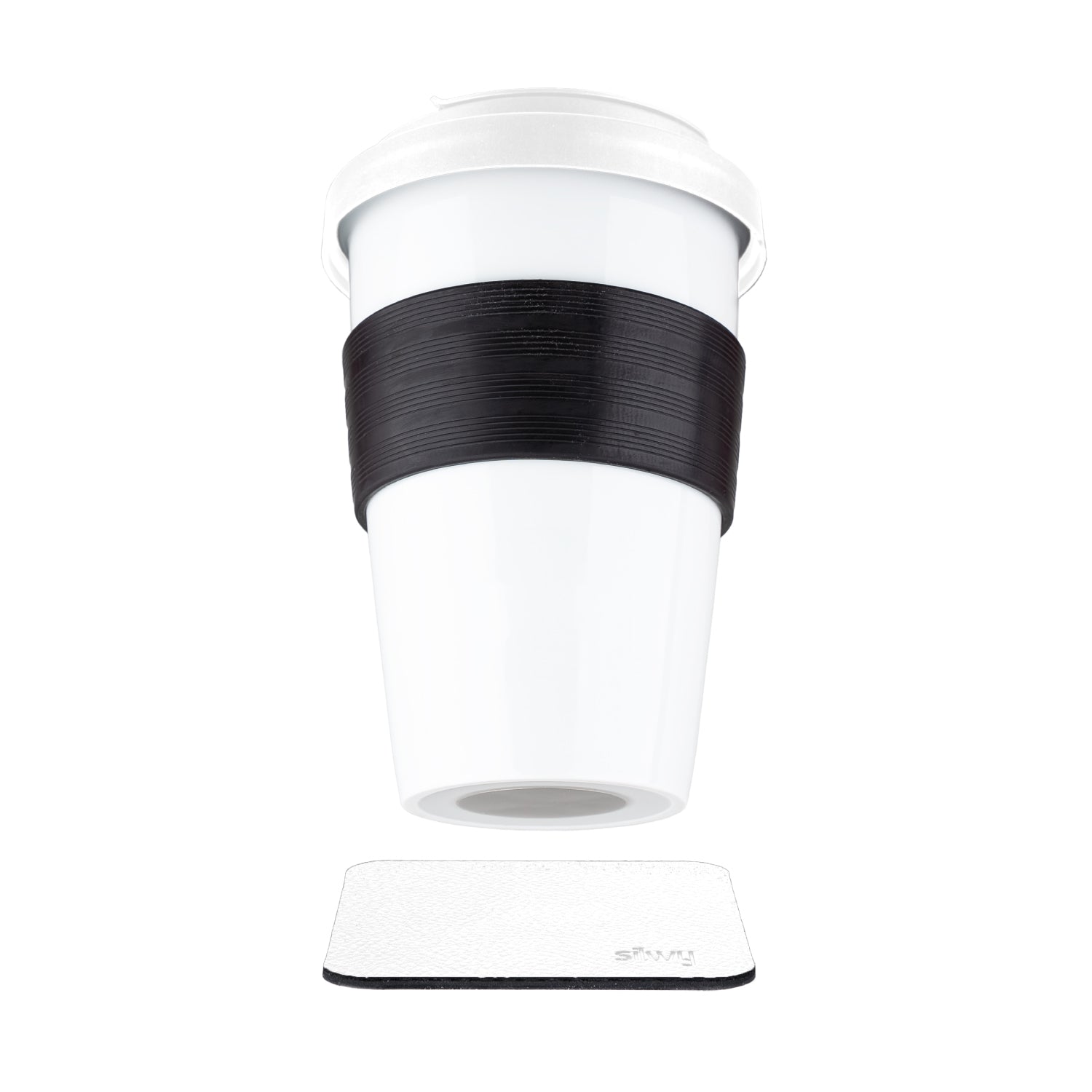 Magnetic Travel Coffee Mug - Insulated Porcelain To Go Cup for Hot & Cold Drinks - Perfect for Commuting, Office, and Outdoor Adventures