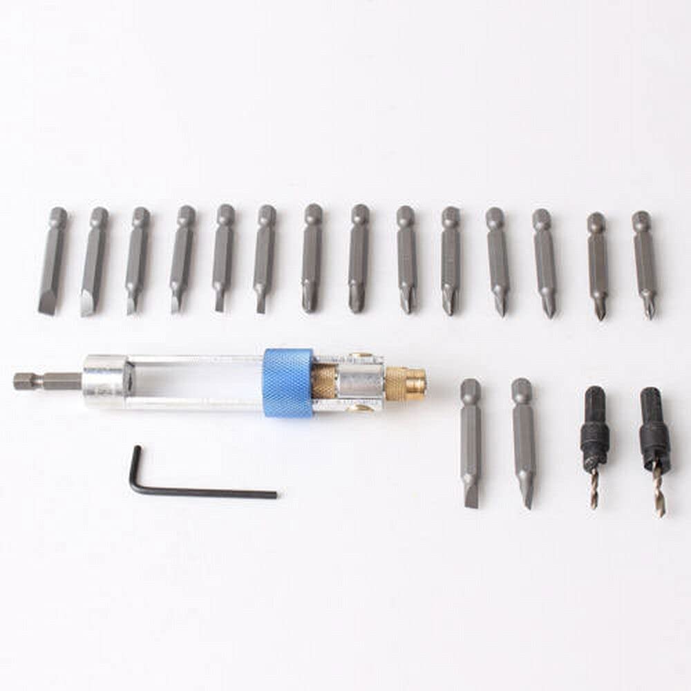20pc HSS Swivel Head Quick-Change Drill Bit Set - High Speed Steel Screwdriver & Drill Driver Tool Kit for Wood, Metal & Plastic - Perfect for DIY Projects, Home Repairs & Construction Work