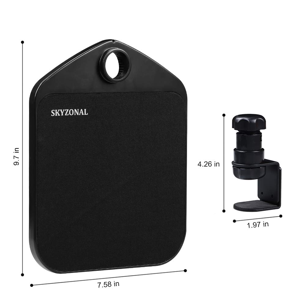 SKYZONAL Ergonomic Mouse Platform - Under Desk Wrist Support Mouse Pad (Black) for Office & Gaming - Reduce Wrist Pain & Improve Comfort