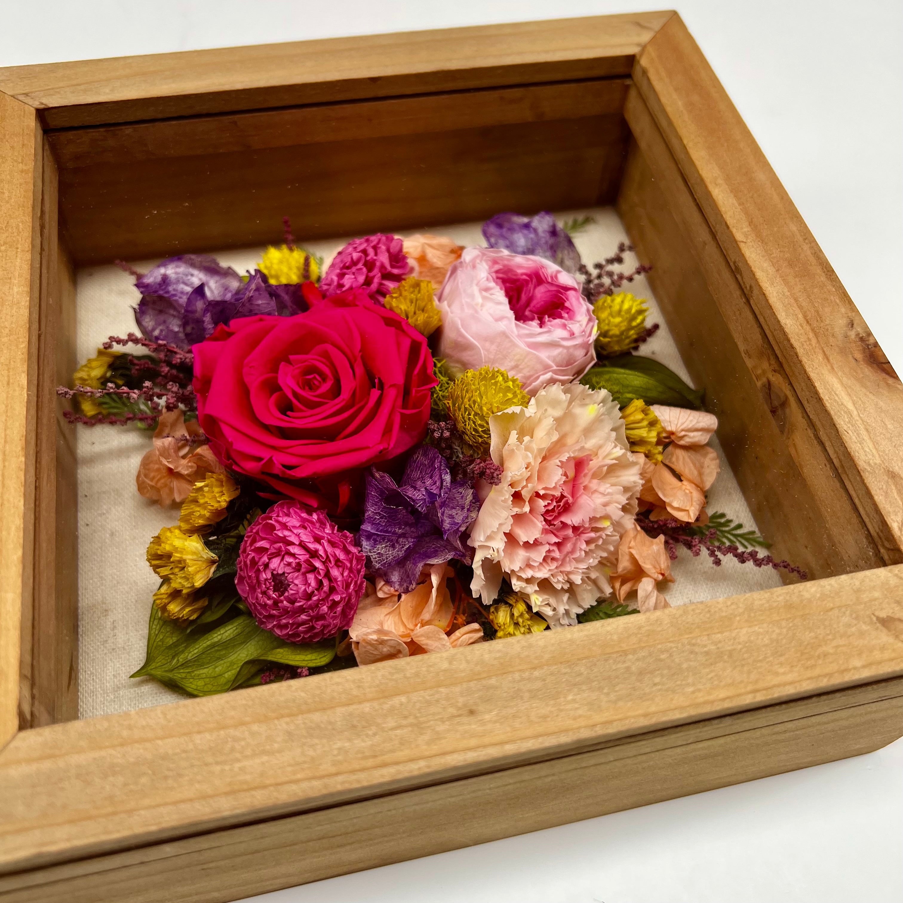 Captured Bloom Shadow Box - Handmade Floral Display for Home Decor, Wedding, and Gift Giving | Perfect for Wall Art, DIY Crafts, and Memory Preservation