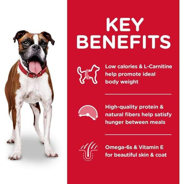 Science Diet Adult Light Dry Dog Food 15kg - Weight Management Formula for Overweight Dogs | Healthy Nutrition for Indoor & Less Active Dogs