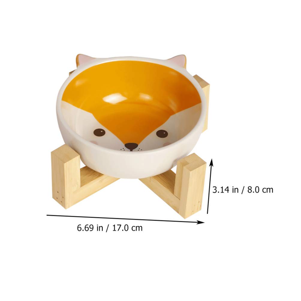 Elevated Ceramic Pet Bowl Set - Raised Cat & Dog Feeder Dish for Healthy Eating