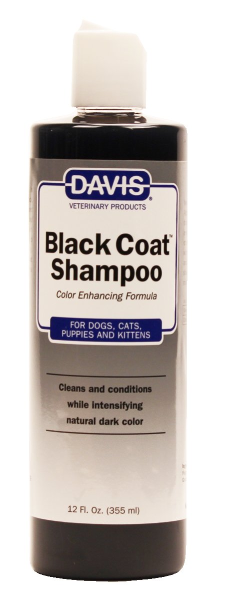 Davis BCS12 Black Coat Pet Shampoo for Dogs & Cats - 12 oz | Deep Cleansing & Color Enhancing Formula | Perfect for Black Coated Breeds & Show Dogs