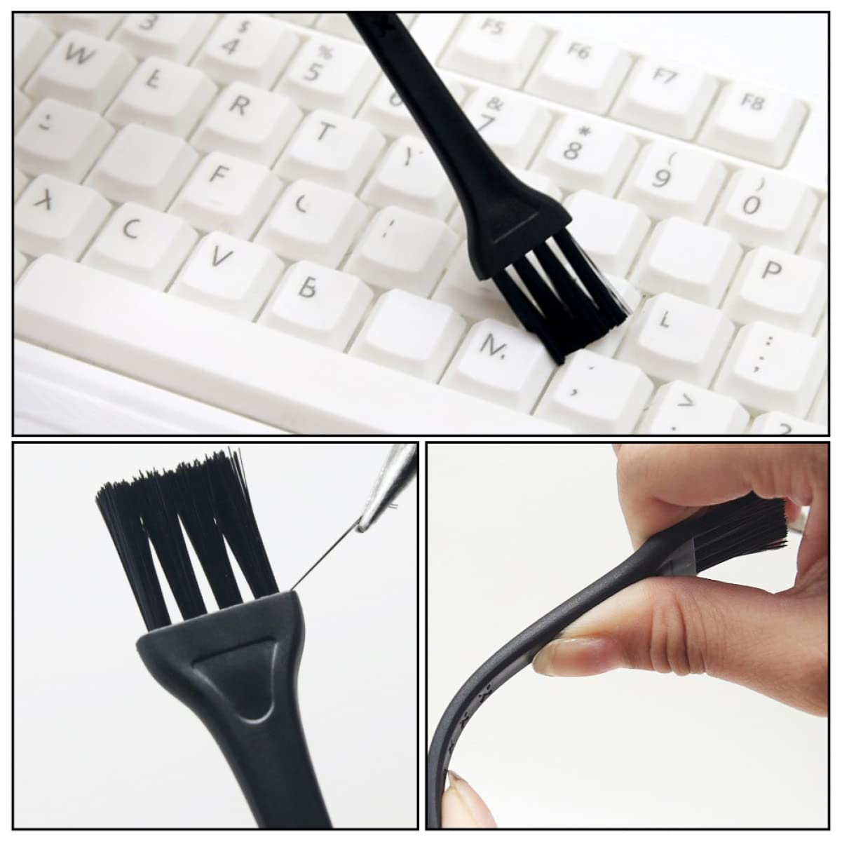 FOMIYES 75-Piece Mini Cleaning Brush Set - Electric Shaver Brush, Keyboard Duster, Electronic Clippers & Humidifier Cleaning Tools for Computer, Razor & Home Use