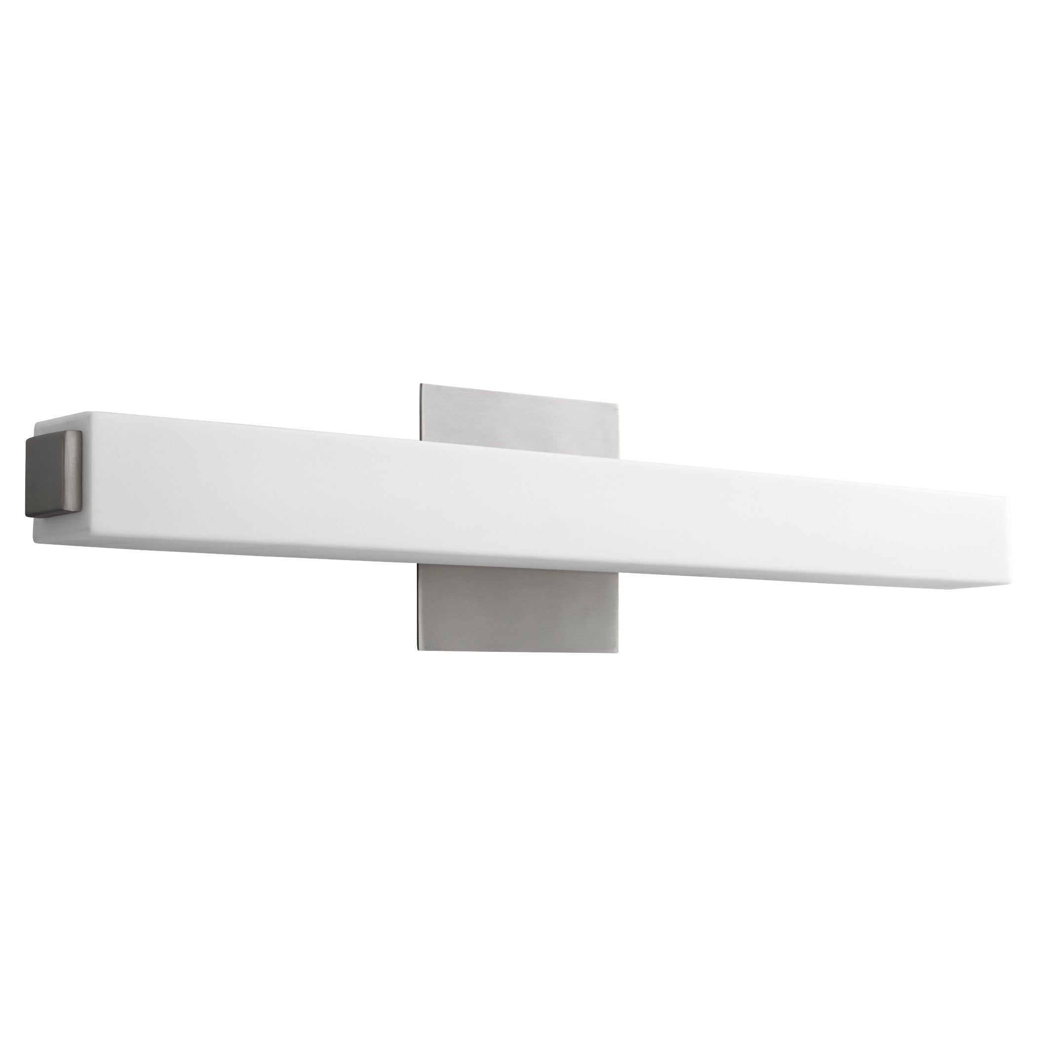 Oxygen Adelphi 2 5170 224 Vanity Light - 14 Watt Fluorescent, 24 Inch Matte White Acrylic Lens, Satin Nickel Finish - Perfect for Bathroom Makeup Vanity, Dressing Room & Bedroom Lighting