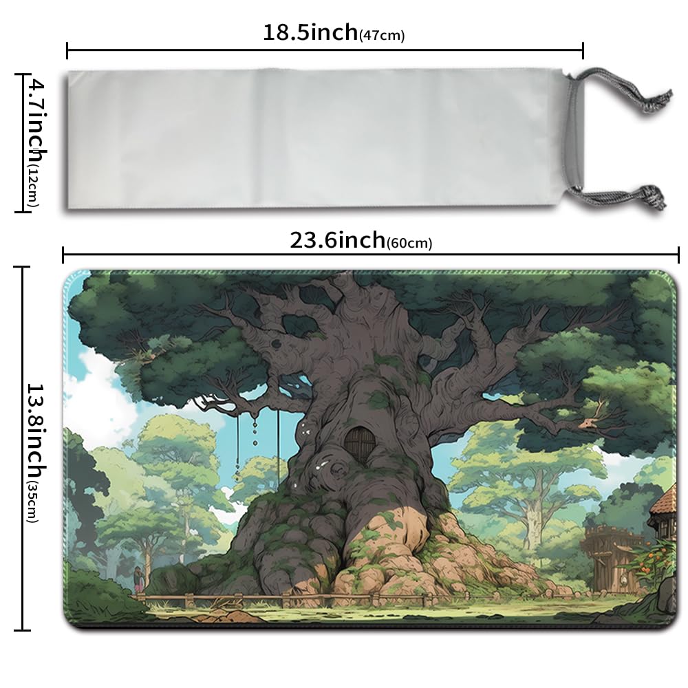 Premium MTG Playmat with Zones - Angel of Flight Alabaster Design | Non-Slip Rubber Surface & Stitched Edges | Includes Free Waterproof Storage Bag | Perfect for Magic: The Gathering, Yu-Gi-Oh, and Card Game Tournaments