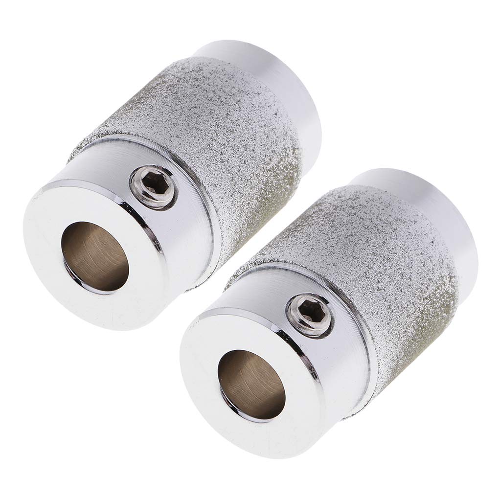 2 Sets Best Stained Glass Grinder Head Bits Set - 0.31 inch Diamond Grinding Bits for All Glass Grinders - Silver - Perfect for Stained Glass Art, Mosaics & DIY Craft Projects