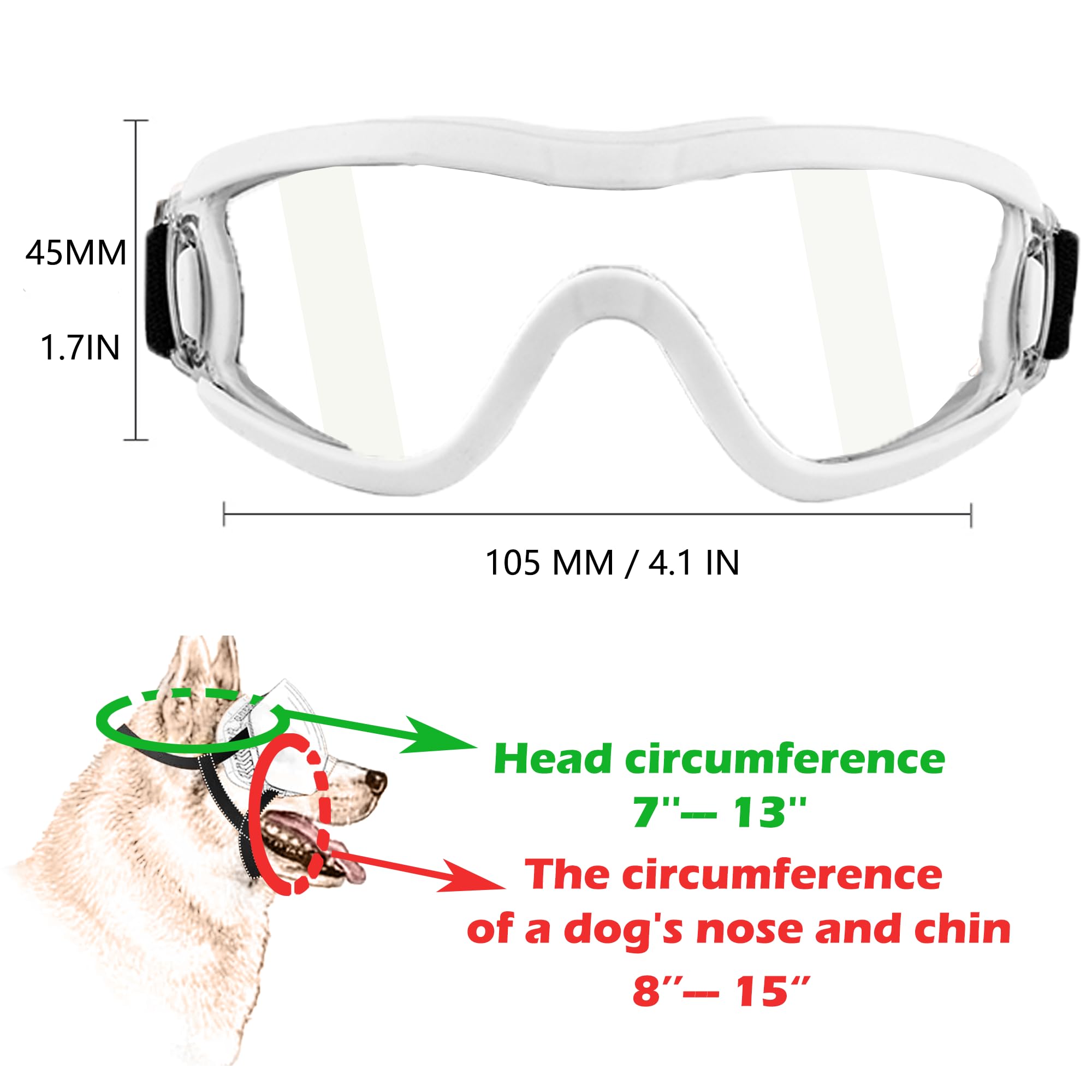 UV Protection Adjustable Small Dog Sunglasses - Winproof Soft Goggles for Puppies & Small Breeds | Perfect for Outdoor Adventures, Beach Trips & Sunny Walks
