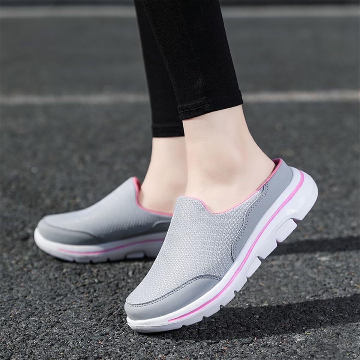 GSLMOLN Unisex Slip-On Mule Shoes - Lightweight Backless Walking Sneakers with Arch Support | Summer Beach Clogs & Athletic Outdoor Shoes for Men & Women | Perfect for Casual Wear, Travel, and Sports Activities