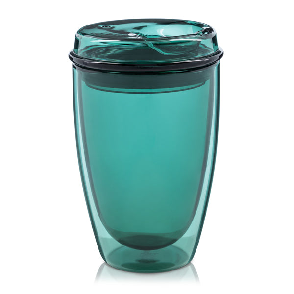Good Cuppa The Big Reusable Glass Cup - 20oz Insulated Tumbler with Lid & Straw for Hot/Cold Drinks - Perfect for Coffee, Tea, Smoothies at Home, Office or Travel