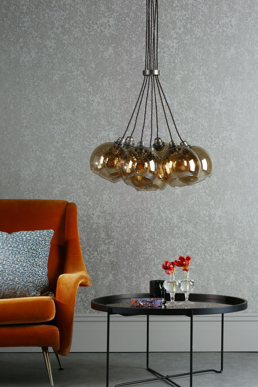 Apollo Seven Modern LED Pendant Light with E27 Socket in Multiple Finishes - Perfect for Dining Room, Kitchen Island & Living Room Lighting