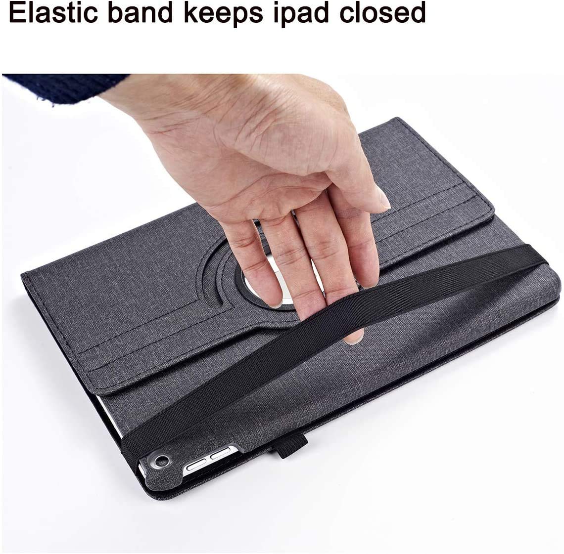 Premium 360° Rotating Multi-Angle Stand Case for iPad 9.7 5th/6th Gen (2017/2018), iPad Air 2 & Air 1 - Auto Sleep/Wake Folio Cover with Butterfly Design (Purple) - Perfect for Work, Study & Entertainment