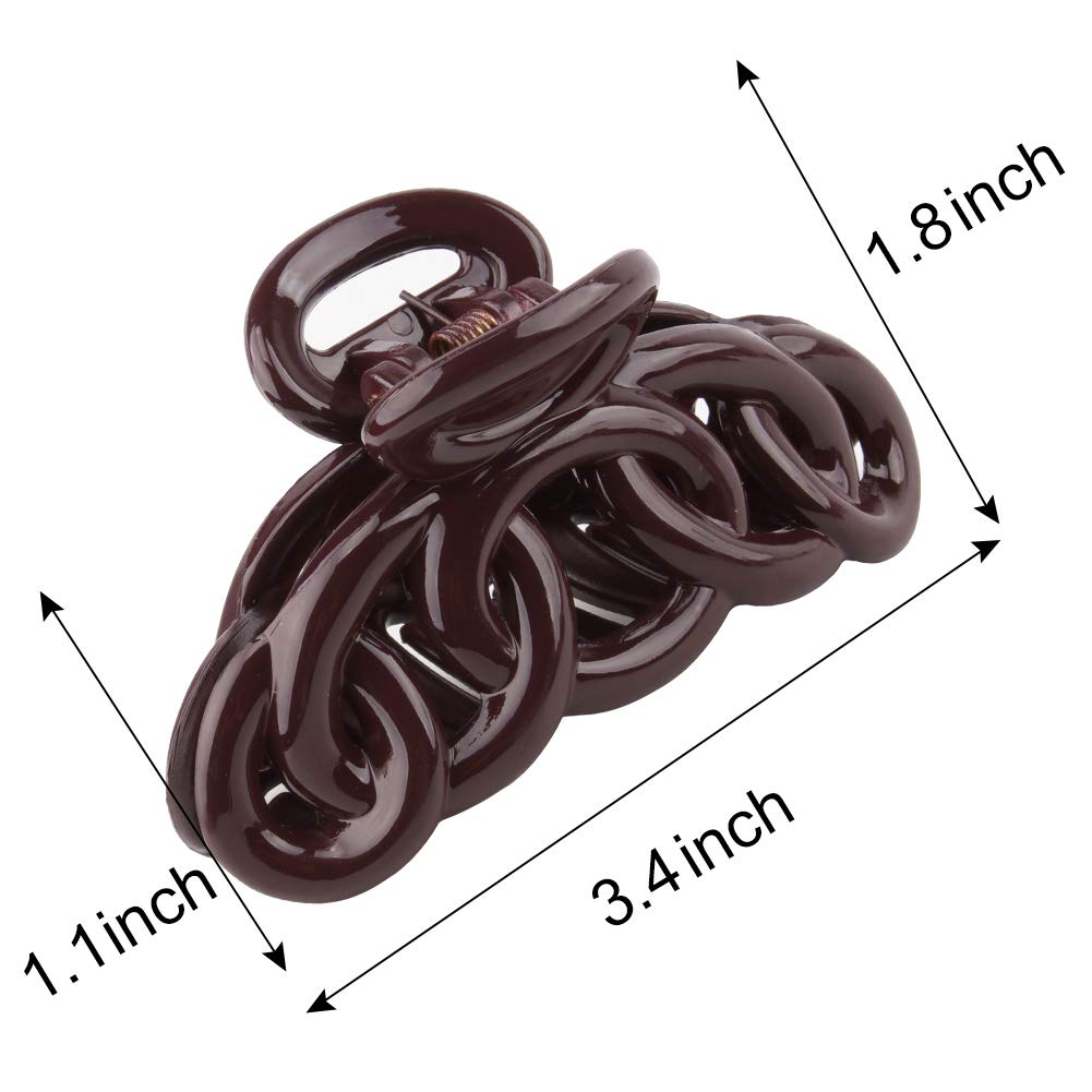 Canitor Hair Clips Set - 8PCS Banana Claw Clips for Thin Hair, Non-Slip Vines Twining French Design Barrettes | Perfect for Women, Girls, Daily Styling, Ponytails & Updos