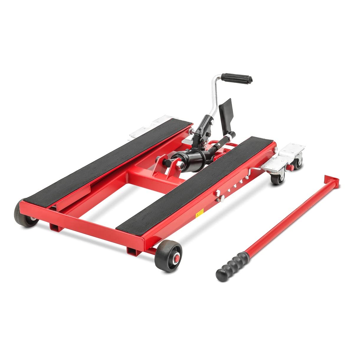 Heavy Duty Motorcycle Scissor Lift XL - Hydraulic Jack for Cruiser Bikes (Red) - CB15128 - Perfect for Garage Repairs & Bike Maintenance