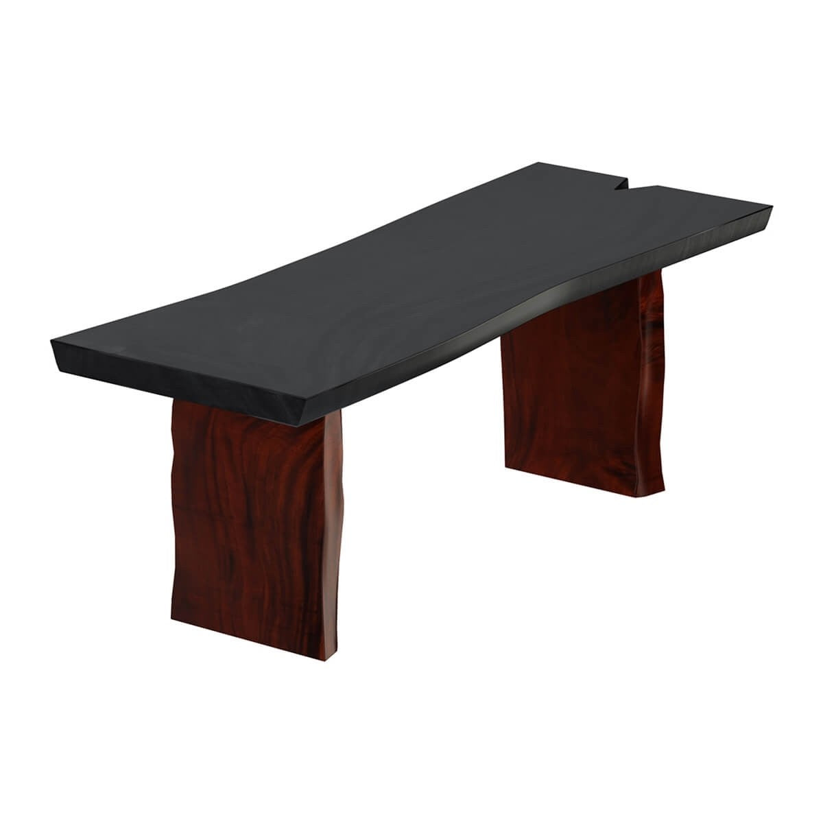 Eldora Two-Tone Solid Wood Live Edge Dining Table - Handcrafted Single Slab Design for Modern Farmhouse & Rustic Home Decor | Perfect for Dining Rooms, Kitchens & Open Concept Living Spaces