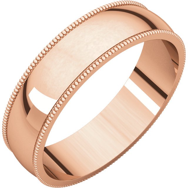 14K Gold 5mm Lightweight Milgrain Wedding Band for Women - Elegant Bridal Ring for Engagement, Anniversary & Everyday Wear