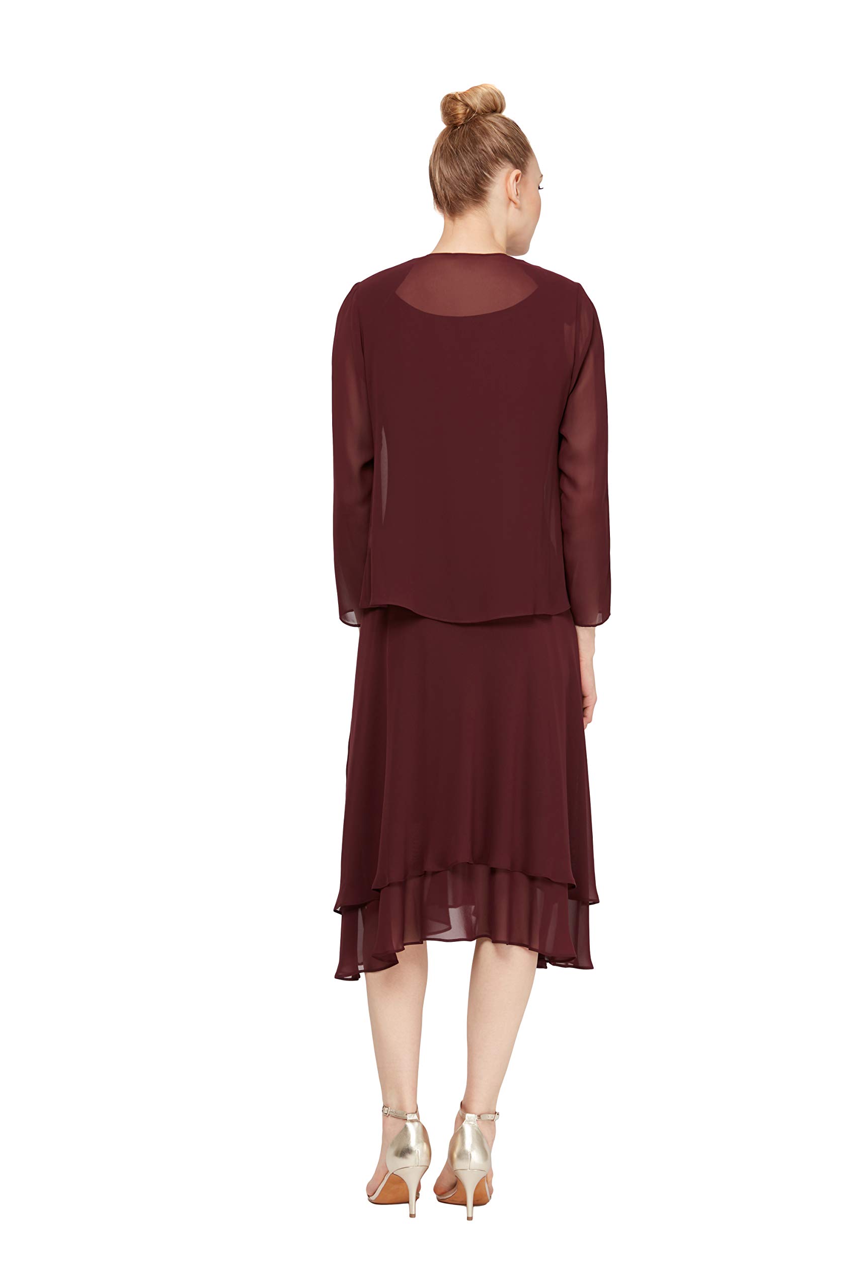 Elegant Embellished Neckline & Shoulder Mother of the Bride Dress for Women - Wedding Guest Formal Gown (Petite & Regular Sizes) | Perfect for Weddings, Receptions, and Special Occasions