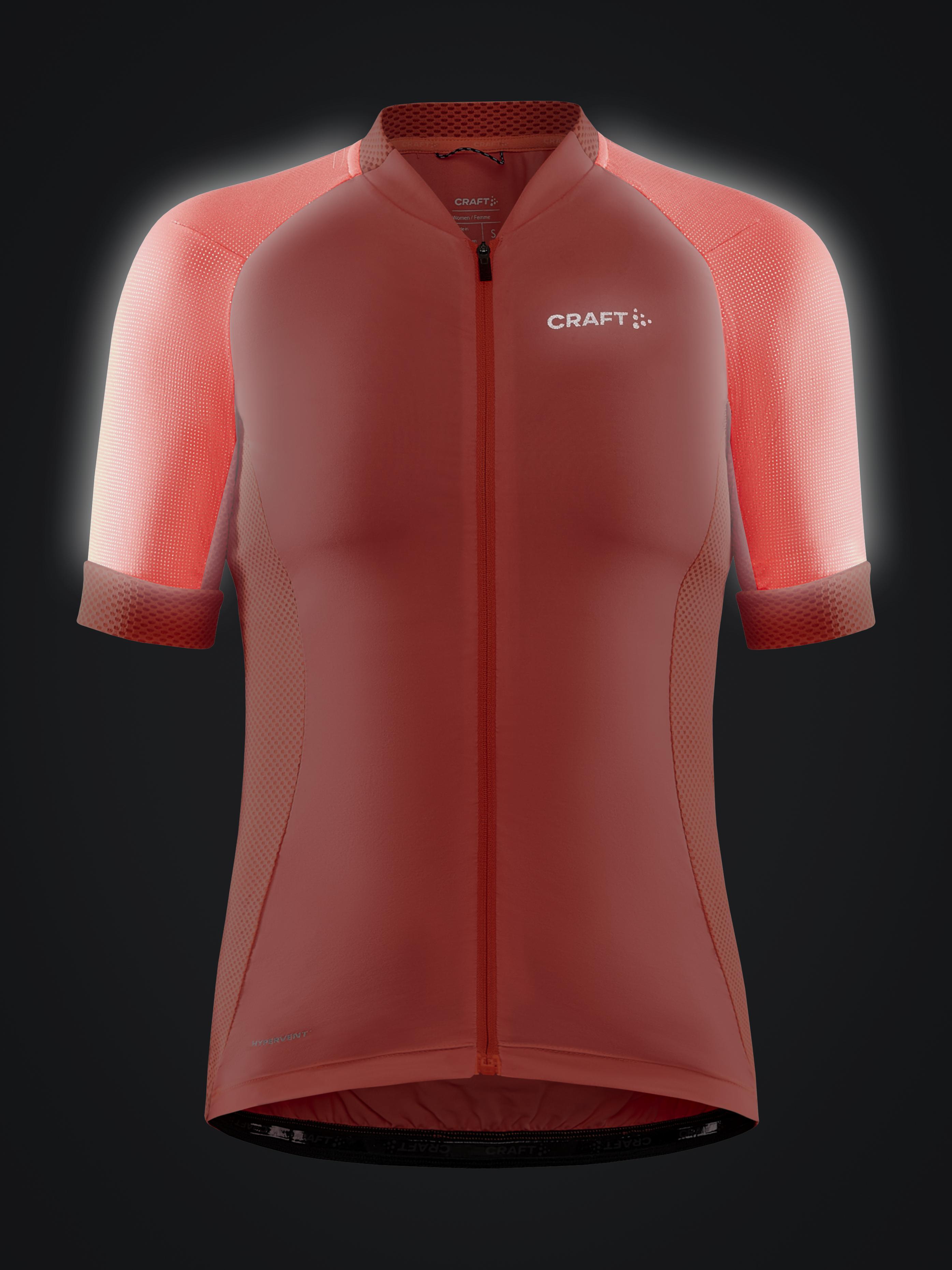 Women's Advanced Endurance Lumen Cycling Jersey - High Visibility Reflective Bike Shirt for Night Riding & Outdoor Sports