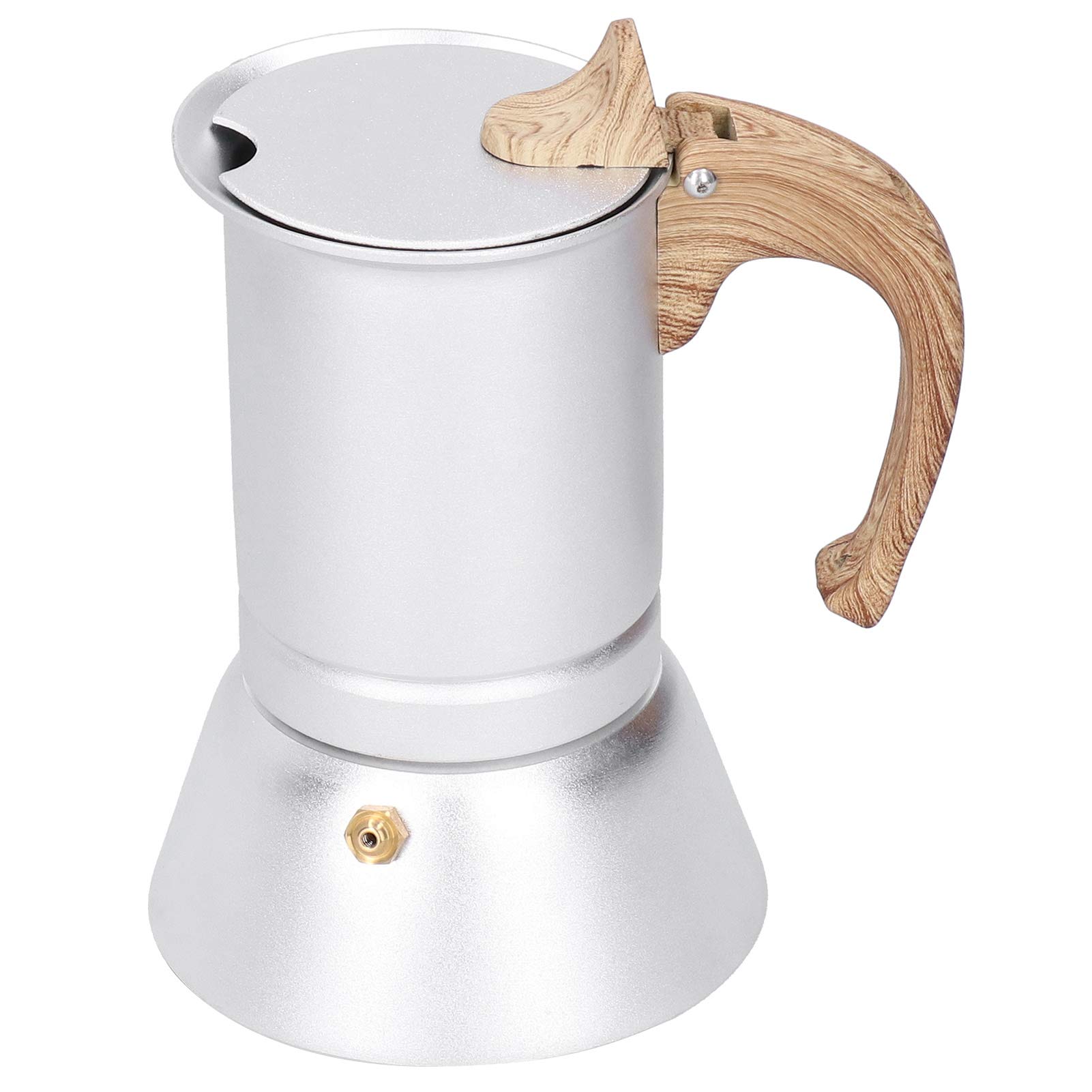 Stainless Steel Moka Pot 150ml - Induction Compatible Espresso Coffee Maker for Stovetop & Camping - Perfect for Home, Office & Outdoor Use