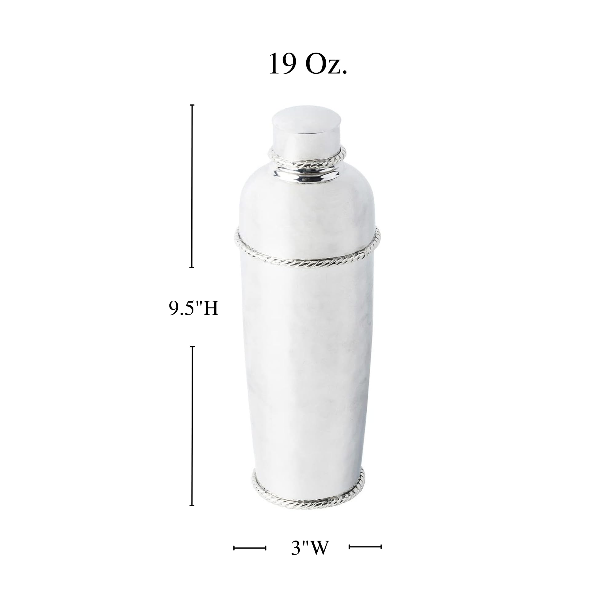 Premium Juliska Graham Cocktail Shaker Set - Elegant Stainless Steel Barware for Mixing Martinis & Cocktails - Perfect for Home Bars, Parties & Professional Bartenders